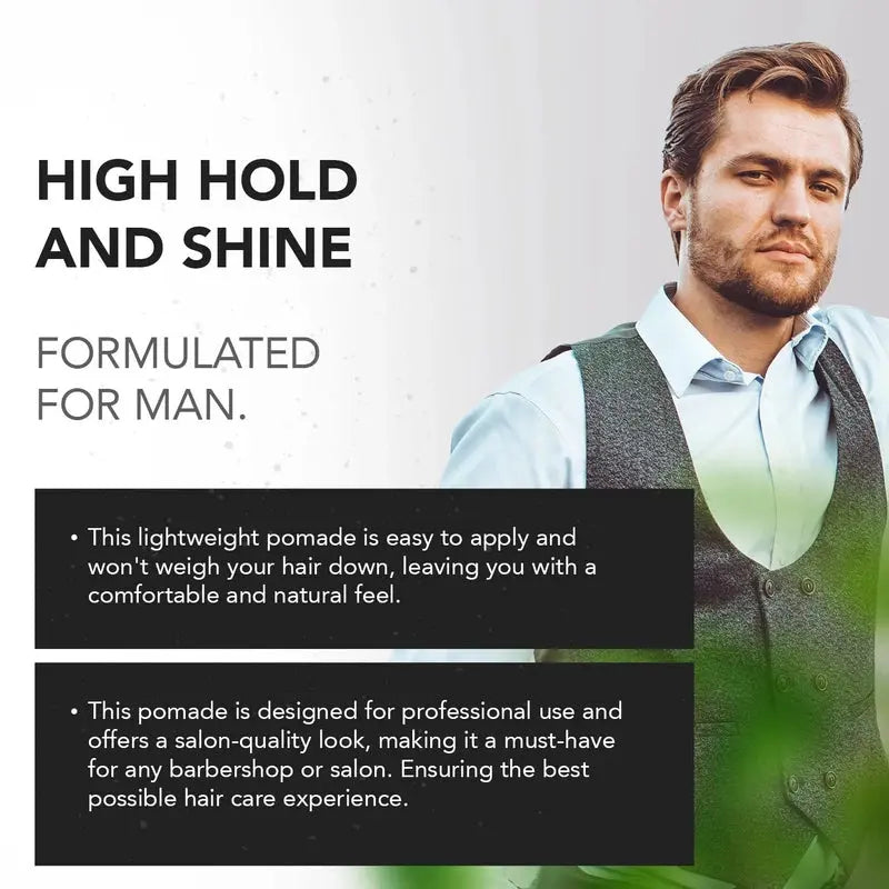 GENTLEMEN REPUBLIC Stiff Pomade - Lightweight, High Hold & Shine, Ideal for Thick Hair - Beautifox