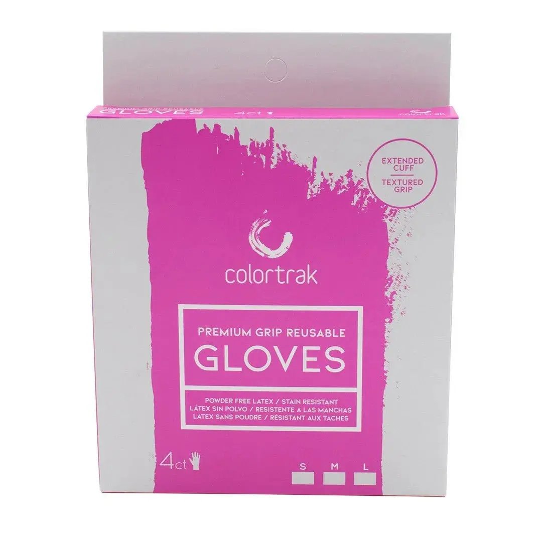 Colortrak Black Premium Reusable Latex Gloves - Beautifox