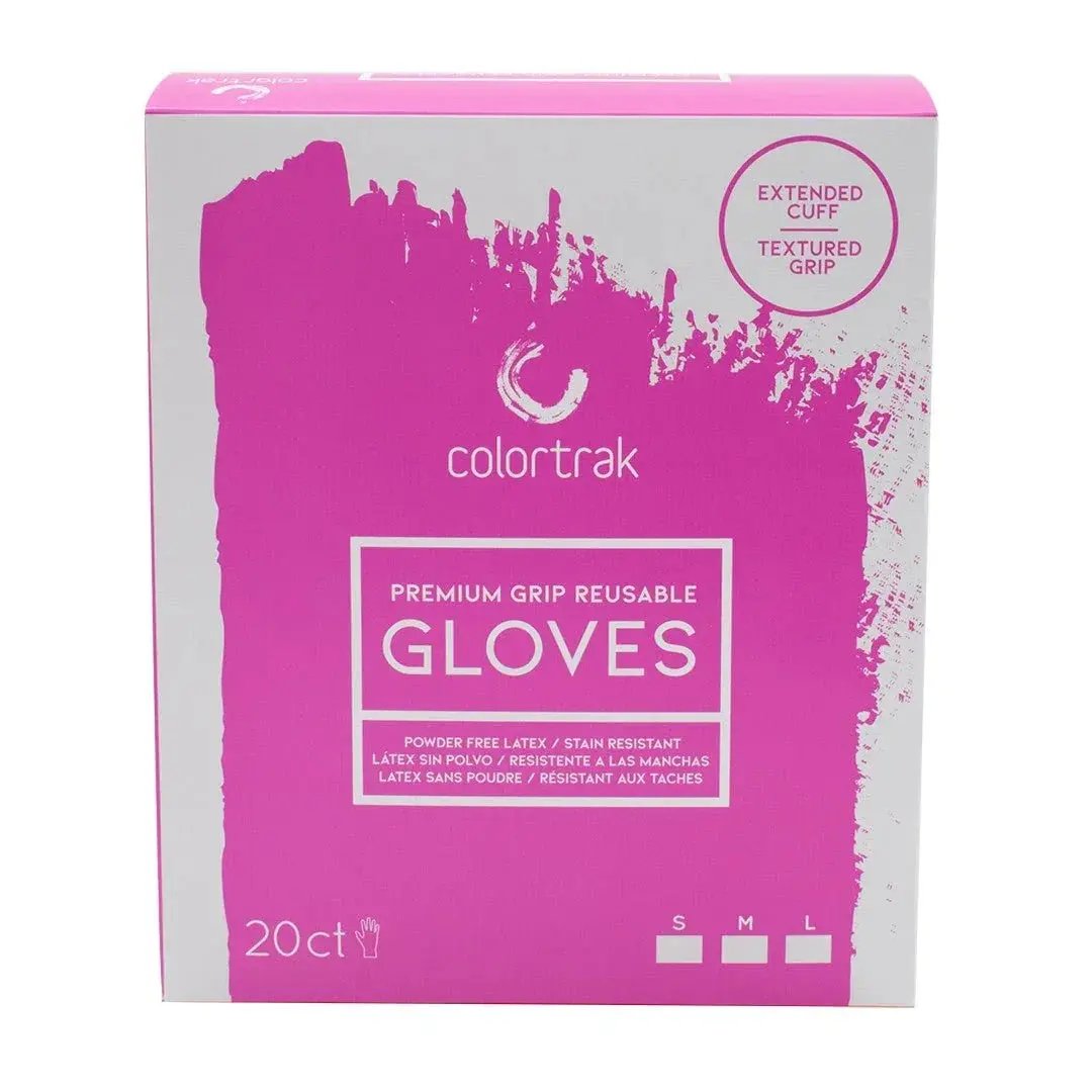 Colortrak Black Premium Reusable Latex Gloves - Beautifox