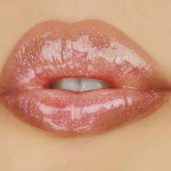 Hustle Sheer Pink With Iridescent Glitter Lip Gloss - Beautifox