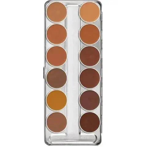 Kryolan Dermacolor Camouflage Creme Palette 12 Colors - (Caribbean) - Beautifox